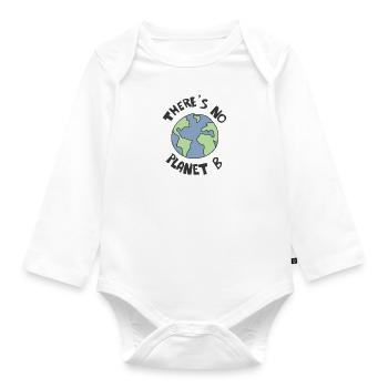 Climate protection Earth Climate change - Organic Longsleeve Baby Bodysuit - white - Front