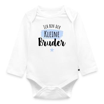 Ich binder Kleine Bruder - Baby Bio-Langarm-Body - Weiß - Vorne
