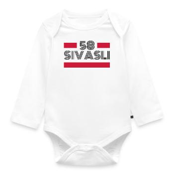 Sivas 58 Türkei Turkiye Geschenk Urlaub TR Türk - Baby Bio-Langarm-Body - Weiß - Vorne
