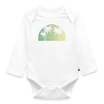 Belle Mare Mauritius Retro Summer Beach Design - Organic Longsleeve Baby Bodysuit - white - Front