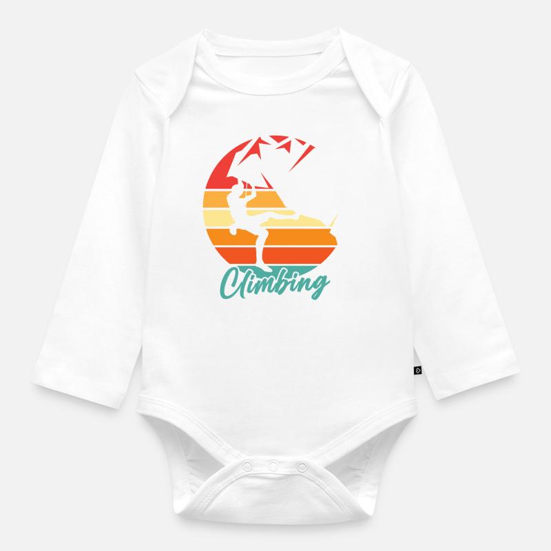 Escalade Rétro Escalade - Body Bébé bio manches longues - blanc