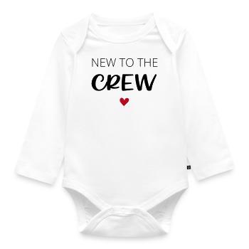 New to the Crew / Cousin Crew - Baby Bio-Langarm-Body - Weiß - Vorne