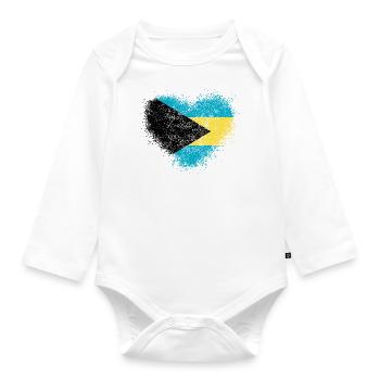 Bahamas - Organic Longsleeve Baby Bodysuit - white - Front