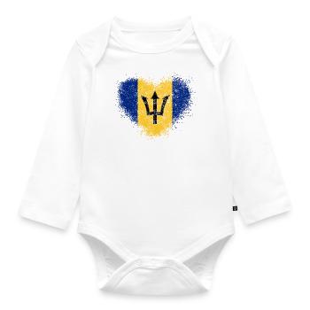 Barbados - Organic Longsleeve Baby Bodysuit - white - Front