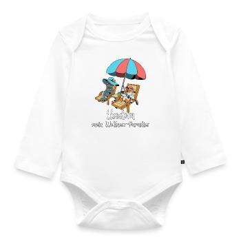 Wellness-Paradies Insel Usedom - Baby Bio-Langarm-Body - Weiß - Vorne