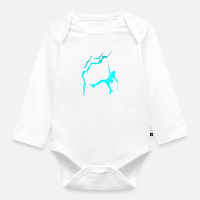 Klettern / Kletterer - Baby Bio-Langarm-Body - Weiß