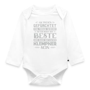 Heizungsbauer Heizungsbau Heizungsinstallateur - Baby Bio-Langarm-Body - Weiß - Vorne