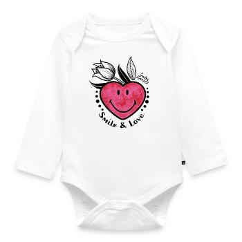 SmileyWorld_Tattoo cœur - Body Bébé bio manches longues - blanc - Devant