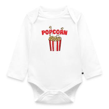Popcorn Queen Cinema Lover Movie Night - Body Bébé bio manches longues - blanc - Devant