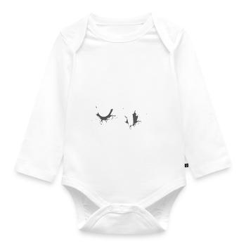 Eat My Dust Motocross Enduro Biker - Baby Bio-Langarm-Body - Weiß - Vorne