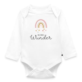 Kleines Wunder | Baby - Baby Bio-Langarm-Body - Weiß - Vorne