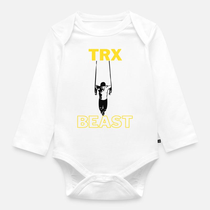 TRX Sport Gift Gift Idea Workout Training - Organic Longsleeve Baby Bodysuit - white