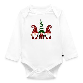 Weihnachtswichtel - Baby Bio-Langarm-Body - Weiß - Vorne