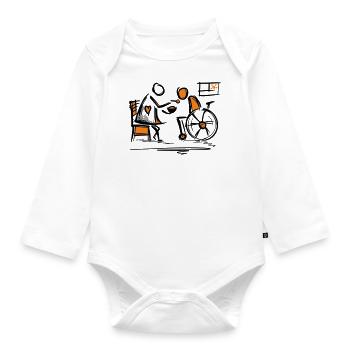 Senior Caregiver,Caregiver,Nurse,Gift Idea - Organic Longsleeve Baby Bodysuit - white - Front