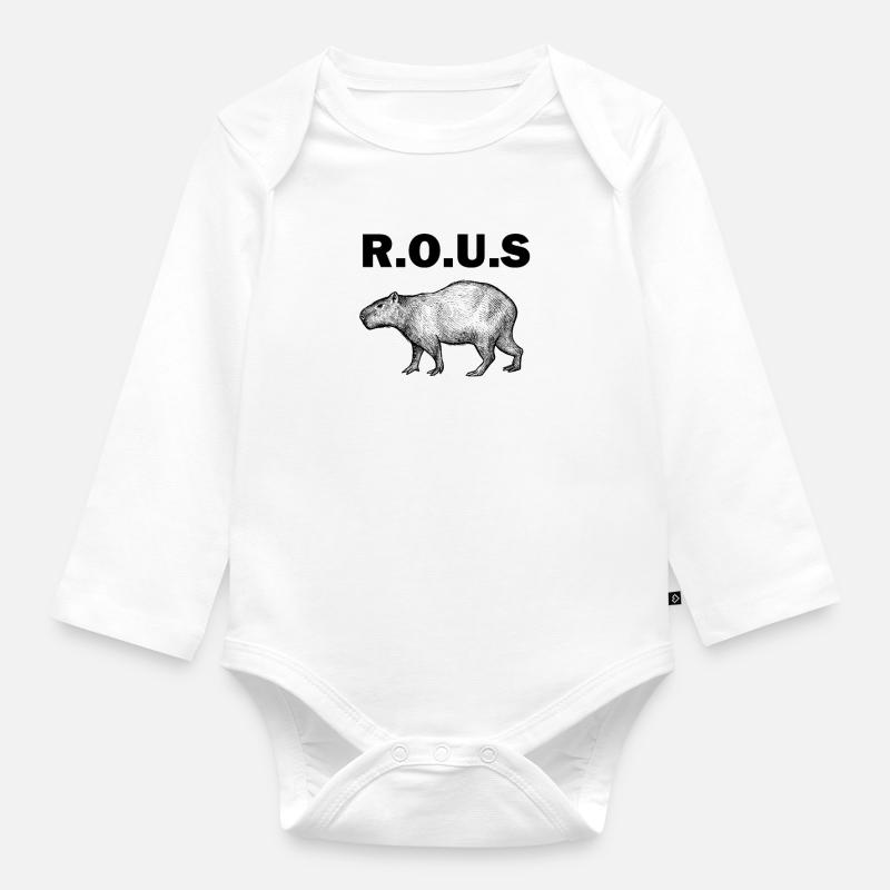 Capybara - Body Bébé bio manches longues - blanc