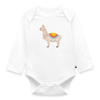 Lama coloré - Body Bébé bio manches longues - blanc - Devant