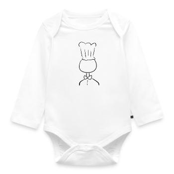 Koch Kochen - Baby Bio-Langarm-Body - Weiß - Vorne
