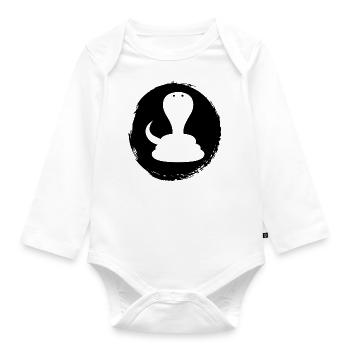 Snake Cobra Rattlesnake - Organic Longsleeve Baby Bodysuit - white - Front