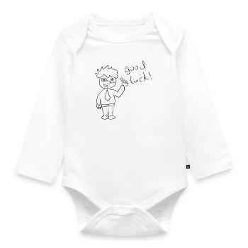 Work Motivation - Organic Longsleeve Baby Bodysuit - white - Front