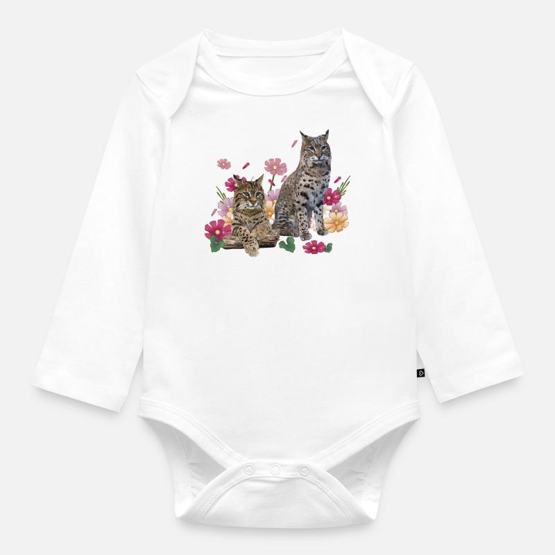 Luchs - Baby Bio-Langarm-Body - Weiß