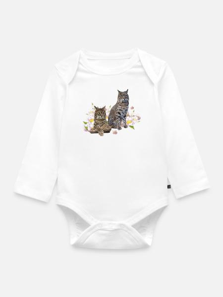 Luchs - Baby Bio-Langarm-Body - Weiß