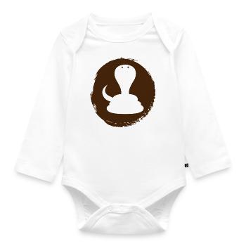 Snake Cobra Rattlesnake - Organic Longsleeve Baby Bodysuit - white - Front