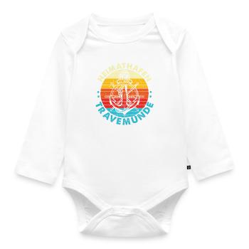 Heimathafen Travemünde - Lübecks Tochter - Baby Bio-Langarm-Body - Weiß - Vorne