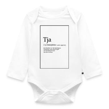 Tja - Baby Bio-Langarm-Body - Weiß - Vorne