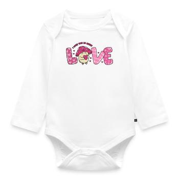 Liebe Herz Pilz verliebt Paare Spruch Valentinstag - Baby Bio-Langarm-Body - Weiß - Vorne