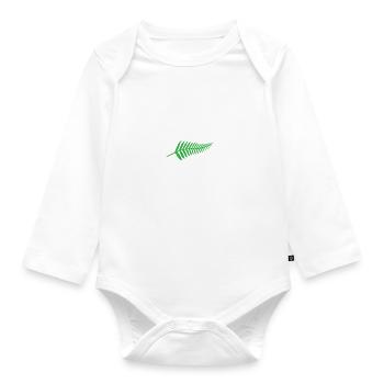 It manages the fern - Organic Longsleeve Baby Bodysuit - white - Front