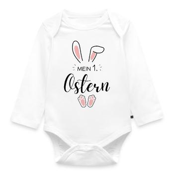 MEIN ERSTES OSTERN - Baby Bio-Langarm-Body - Weiß - Vorne