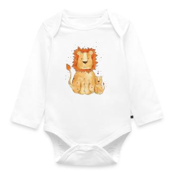 Löwe Lion - Body Bébé bio manches longues - blanc - Devant