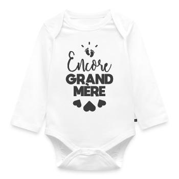 Encore grand mère - Body Bébé bio manches longues - blanc - Devant