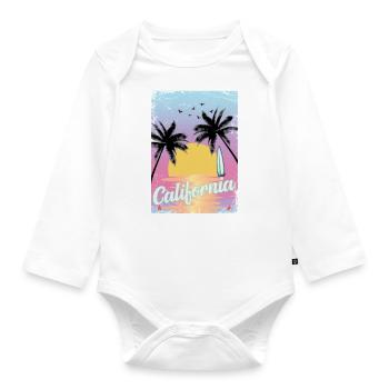 California - Organic Longsleeve Baby Bodysuit - white - Front