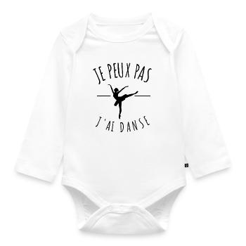 je peux pas j'ai danse classique danseuse humour - Body Bébé bio manches longues - blanc - Devant