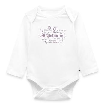 Erzieherin Komplimente - Baby Bio-Langarm-Body - Weiß - Vorne