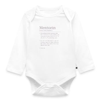 LiA Mentorin Geschenk Definition - Baby Bio-Langarm-Body - Weiß - Vorne