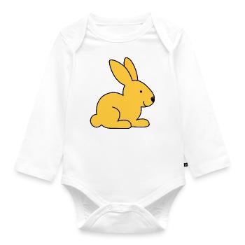 Cute Rabbit Rabbit Children Women Men - Organic Longsleeve Baby Bodysuit - white - Front
