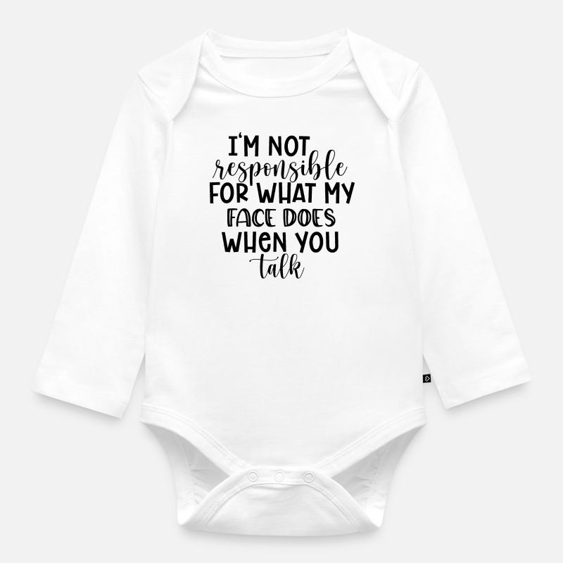 Je ne suis pas responsable - Body Bébé bio manches longues - blanc