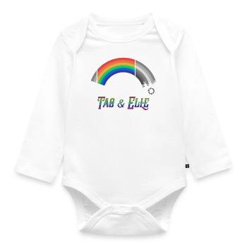 Heartstopper Rainbow Tao and Elle LBGTQIA+ - Organic Longsleeve Baby Bodysuit - white - Front