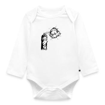 Graffiti spray can - Organic Longsleeve Baby Bodysuit - white - Front
