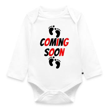 coming soon !! - Organic Longsleeve Baby Bodysuit - white - Front