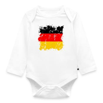 Drapeau allemand Drapeau allemand Utilisé Look Home - Body Bébé bio manches longues - blanc - Devant