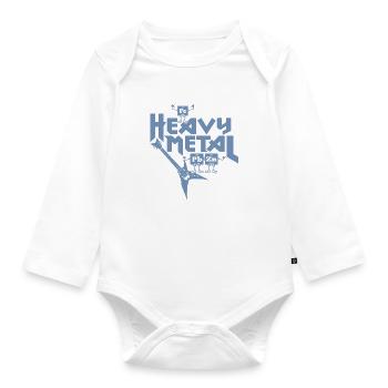Heavy Metal Drôle - Body Bébé bio manches longues - blanc - Devant
