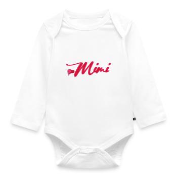 mimi herz - Baby Bio-Langarm-Body - Weiß - Vorne