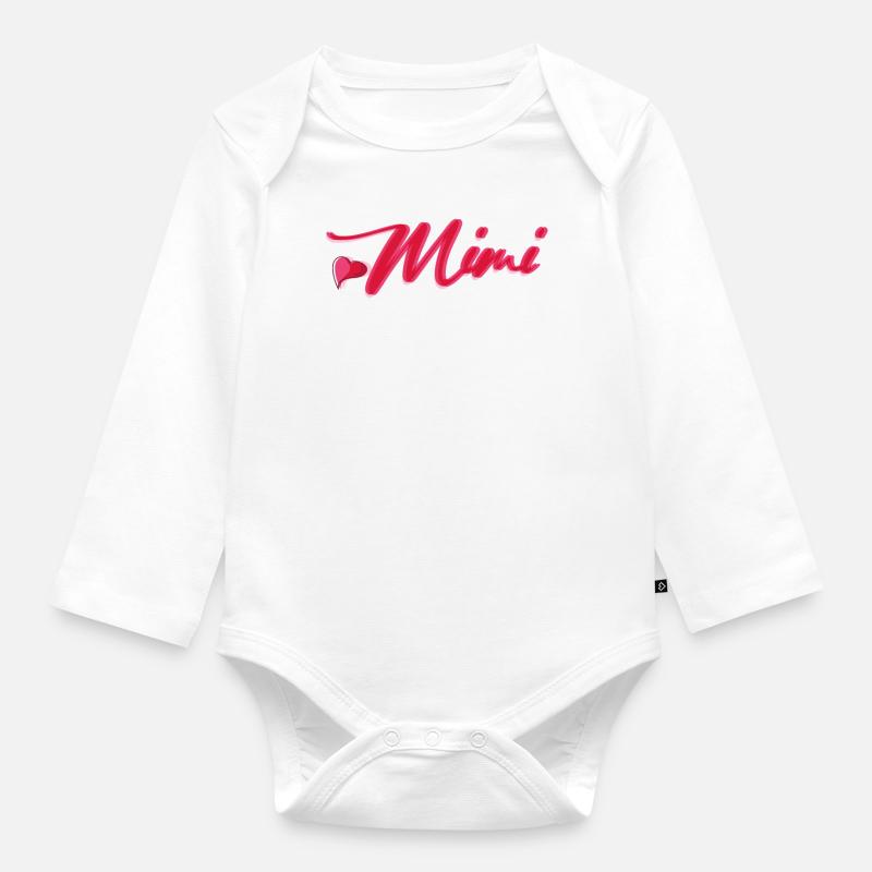 Mimi - Body Bébé bio manches longues - blanc