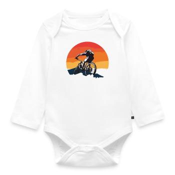 Waden statt Laden Fahrrad E-Bike Radtrikot - Baby Bio-Langarm-Body - Weiß - Vorne