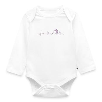 Idées cadeaux Curling Heartbeat - Body Bébé bio manches longues - blanc - Devant