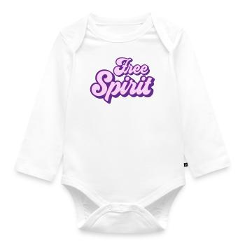 Free Spirit - Baby Bio-Langarm-Body - Weiß - Vorne