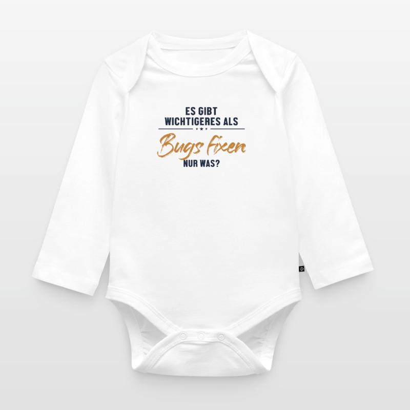 Wichtigeres als Bugs Fixen Developer Coder Baby Bio-Langarm-Body